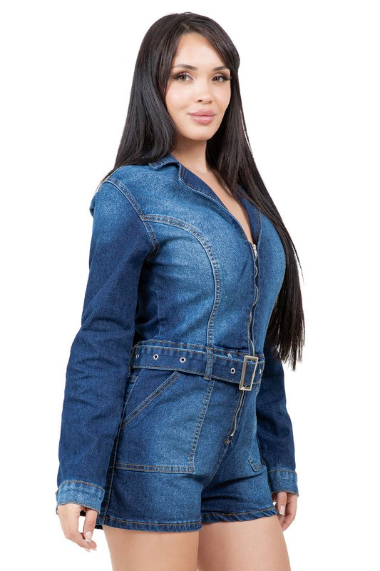 WOMEN FASHION DEMIN ROMPER